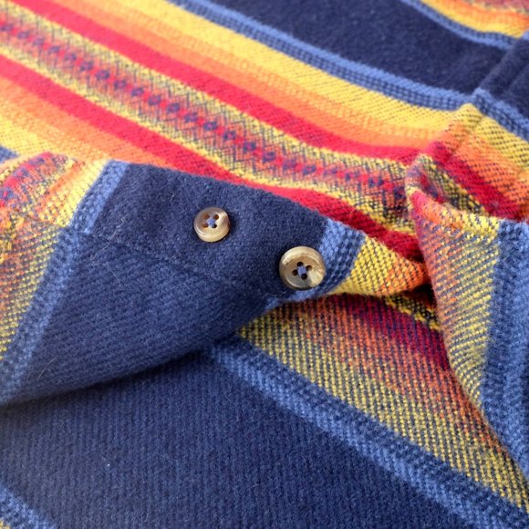 Proper Cloth CUSTOM Southwestern Aztec Print Long Sleeve Shirt SM Small Cotton - Picture 9 of 15